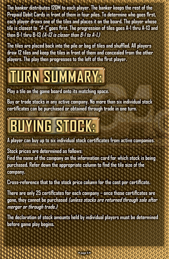 MEGAcquire GOLD Rules Booklet Page 4
