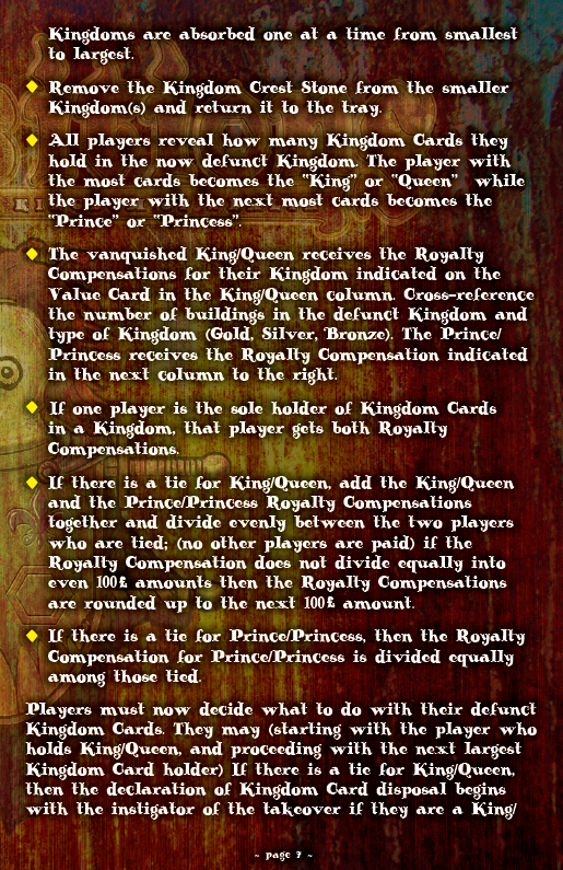 ACQUISITIONS Rules Booklet Page 7