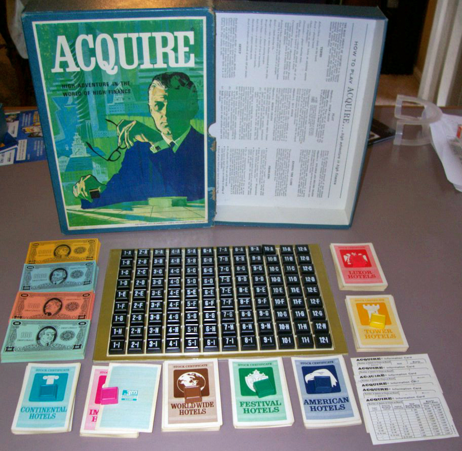 1962/1963 Plastic Tile ACQUIRE Game