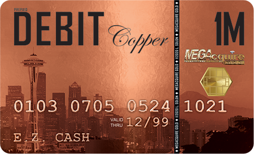 MEGAcquire GOLD 1M Copper Debit Card