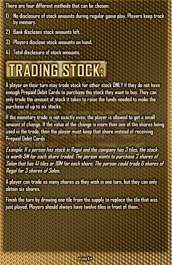MEGAcquire GOLD Rules Booklet Page 5