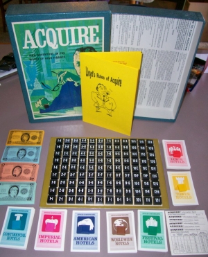 1962/1966 ACQUIRE Game with Uncoated Stock Certificates